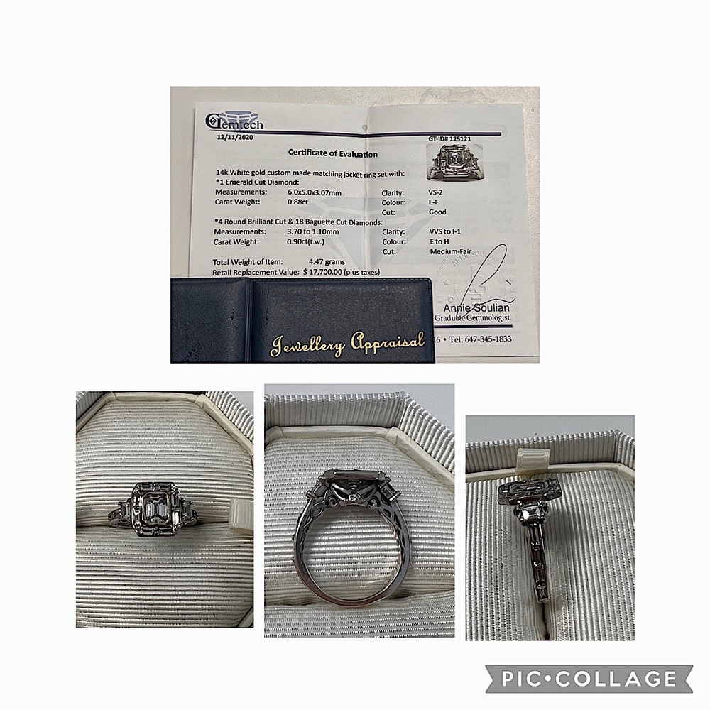 custom made 88 carat total. Appraised in 2021 @ $17,700.